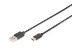 Digitus | USB C tipa savienojuma kabelis, USB-A uz USB-C | AK-300154-018-S
