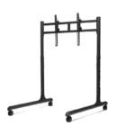 Next Level Racing Floor stand | Round Tube Freestanding Single Monitor Stand | Up to 65 " | Height adjustment, Tilt | Maximum weight (capacity) 50 kg | Black