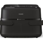 Philips Airfryer dubultais grozs | NA150/00 1000. sērija | Jauda 2450 W | Tilpums 7 L | RapidAir Plus | Melns