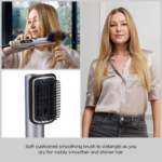 BABYLISS | Matu veidošanas ķemme | Gaisa šļūteni AS6555E | Jonu kondicionēšana | Sildīšanas līmeņu skaits: 4 | 1600 W | Hroms - Image 6
