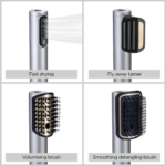 BABYLISS | Matu veidošanas ķemme | Gaisa šļūteni AS6555E | Jonu kondicionēšana | Sildīšanas līmeņu skaits: 4 | 1600 W | Hroms - Image 9
