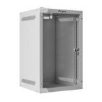 Lanberg Rack cabinet 10" wall-mount 9U/280x310 (flat pack) with glass door | WF10-2309-10S | Gray