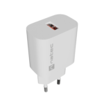 Natec Ribera USB lādētājs 1X USB-A 18W, balts