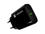 Natec Ribera USB lādētājs 1X USB-A + 1X USB-C 20W, melns - Image 3