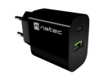 Natec Ribera USB lādētājs 1X USB-A + 1X USB-C 20W, melns - Image 6