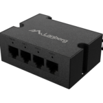 Lanberg Switch PoE Extender 1xIn 3xOut Fast Ethernet Din Rail at 30W metal clips | DIN-FE4-AT-30W