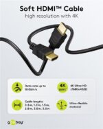 Goobay 80101 HDMI High-Speed Cable with Ethernet | Soft | 1 m - Image 6