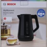 IZPĀRDOŠANA. | Bosch | Tējkanna | TWK1M123 | Elektriskā | 2400 W | 1,7 L | Plastmasa | 360° rotējoša pamatne | Melna | BOJĀTS IEPAKOJUMS