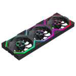 Gamemax FN12A-N2 WL-R | Korpusa ventilators | Melns