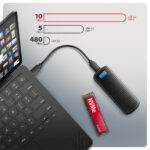 AXAGON USB-C 10Gbps M.2 NVMe SSD korpuss, bezskrūvēm, RIBOTS alumīnijs | EEM2-SC - Image 2