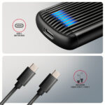 AXAGON USB-C 10Gbps M.2 NVMe SSD korpuss, bezskrūvēm, RIBOTS alumīnijs | EEM2-SC - Image 7