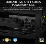 Corsair Fully Modular ATX Power Supply (EU) | RM850x SHIFT | 850 W | Black - Image 2